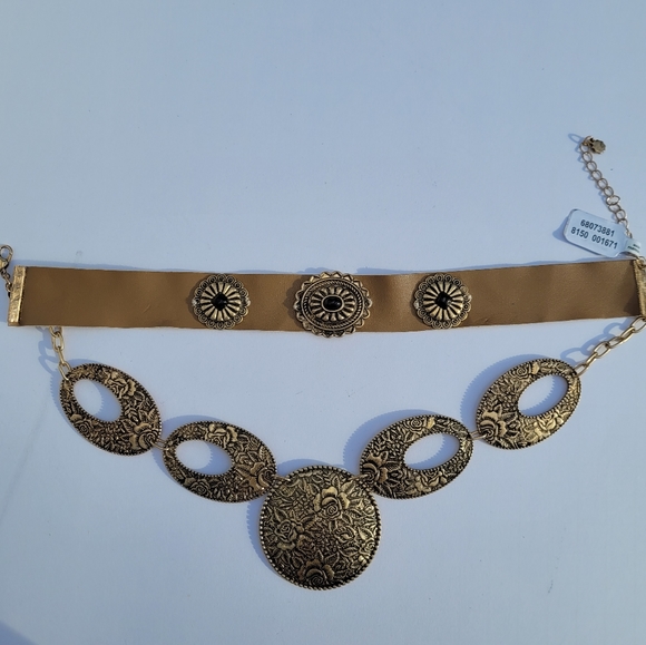 NWT Free People Vincent Choker in Brass Bohemian Boho - Picture 3 of 5